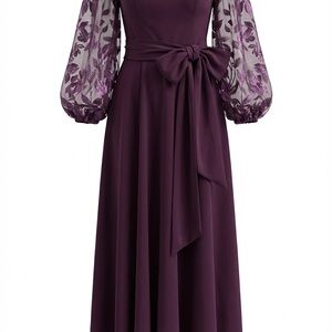 Elegant Purple Evening Dress